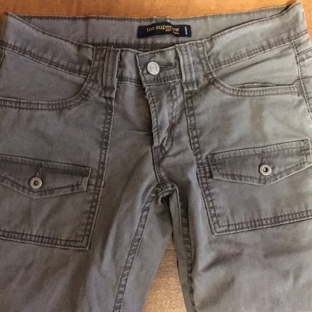 Skinny low rise pants